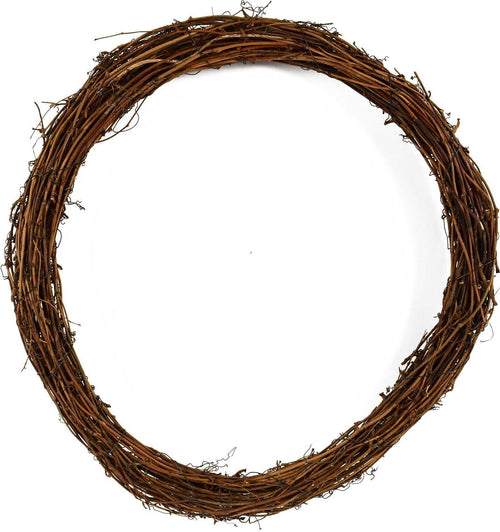 Ghirlanda retro porta natalizio in vimini intrecciato Naturale da Ø 40 cm