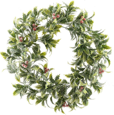 Ghirlanda retro porta natalizio innevato corona Ø 33 effetto Real Touch Casa e cucina/Decorazioni per interni/Addobbi e decorazioni per ricorrenze/Decorazioni natalizie/Orpelli e festoni MagiediNatale.it - Altamura, Commerciovirtuoso.it