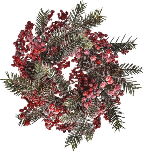 Ghirlanda tonda con bacche e brina corona natalizia Rosso e Verde, dietro porta da 36 cm Casa e cucina/Decorazioni per interni/Addobbi e decorazioni per ricorrenze/Decorazioni natalizie/Orpelli e festoni MagiediNatale.it - Altamura, Commerciovirtuoso.it