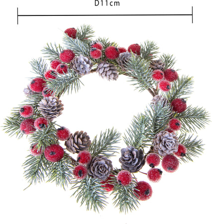 Ghirlanda tonda con mirtilli innevati corona natalizia Rosso, dietro porta da 11 cm Casa e cucina/Decorazioni per interni/Addobbi e decorazioni per ricorrenze/Decorazioni natalizie/Orpelli e festoni MagiediNatale.it - Altamura, Commerciovirtuoso.it