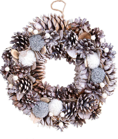 Ghirlanda tonda con punte di Pigna Pon Pon corona natalizia, dietro porta da 30 cm Casa e cucina/Decorazioni per interni/Addobbi e decorazioni per ricorrenze/Decorazioni natalizie/Orpelli e festoni MagiediNatale.it - Altamura, Commerciovirtuoso.it