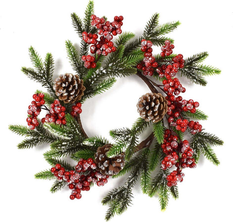 Ghirlanda tonda corona dietro porta con bacche e pigne PE effetto Real Touch Ø 40 cm Casa e cucina/Decorazioni per interni/Addobbi e decorazioni per ricorrenze/Decorazioni natalizie/Orpelli e festoni MagiediNatale.it - Altamura, Commerciovirtuoso.it