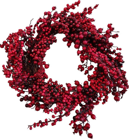 Ghirlanda tonda corona dietro porta con bacche rosse Ø 35 cm Casa e cucina/Decorazioni per interni/Addobbi e decorazioni per ricorrenze/Decorazioni natalizie/Orpelli e festoni MagiediNatale.it - Altamura, Commerciovirtuoso.it