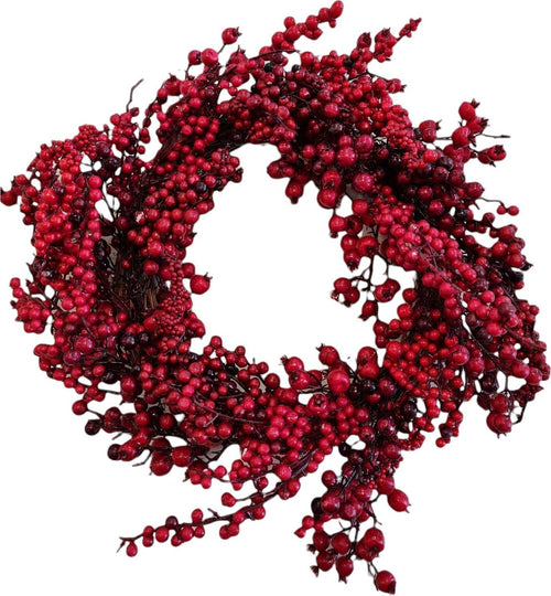Ghirlanda tonda corona dietro porta con bacche rosse Ø 35 cm Casa e cucina/Decorazioni per interni/Addobbi e decorazioni per ricorrenze/Decorazioni natalizie/Orpelli e festoni MagiediNatale.it - Altamura, Commerciovirtuoso.it