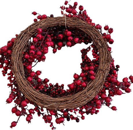 Ghirlanda tonda corona dietro porta con bacche rosse Ø 35 cm Casa e cucina/Decorazioni per interni/Addobbi e decorazioni per ricorrenze/Decorazioni natalizie/Orpelli e festoni MagiediNatale.it - Altamura, Commerciovirtuoso.it