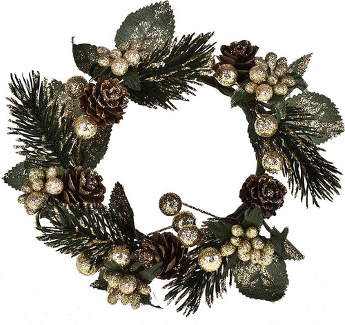 Ghirlanda tonda corona dietro porta con pigne e bacche Ø 12 cm Casa e cucina/Decorazioni per interni/Addobbi e decorazioni per ricorrenze/Decorazioni natalizie/Orpelli e festoni MagiediNatale.it - Altamura, Commerciovirtuoso.it