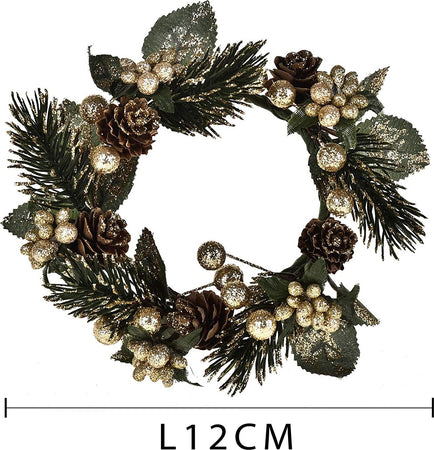 Ghirlanda tonda corona dietro porta con pigne e bacche Ø 12 cm Casa e cucina/Decorazioni per interni/Addobbi e decorazioni per ricorrenze/Decorazioni natalizie/Orpelli e festoni MagiediNatale.it - Altamura, Commerciovirtuoso.it