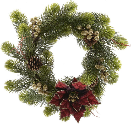 Ghirlanda tonda corona dietro porta con pigne e bacche Ø 40cm Casa e cucina/Decorazioni per interni/Addobbi e decorazioni per ricorrenze/Decorazioni natalizie/Orpelli e festoni MagiediNatale.it - Altamura, Commerciovirtuoso.it