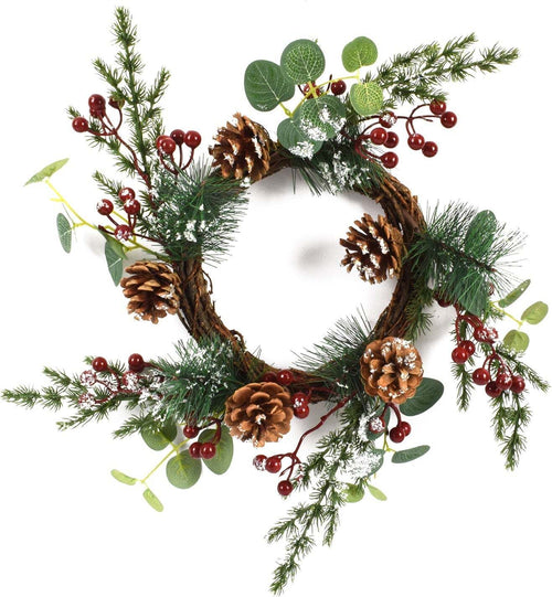 Ghirlanda tonda corona dietro porta con pigne e bacche Ø 45 cm Casa e cucina/Decorazioni per interni/Addobbi e decorazioni per ricorrenze/Decorazioni natalizie/Orpelli e festoni MagiediNatale.it - Altamura, Commerciovirtuoso.it