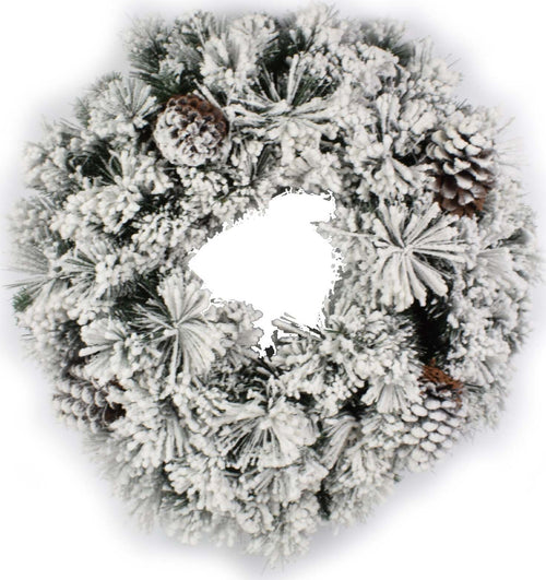 Ghirlanda tonda corona dietro porta innevato con Pigne Ø 60 cm﻿ Casa e cucina/Decorazioni per interni/Addobbi e decorazioni per ricorrenze/Decorazioni natalizie/Orpelli e festoni MagiediNatale.it - Altamura, Commerciovirtuoso.it