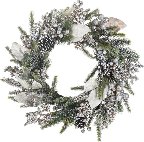 Ghirlanda tonda corona dietro porta innevato con pigne e bacche ø 36 cm Casa e cucina/Decorazioni per interni/Addobbi e decorazioni per ricorrenze/Decorazioni natalizie/Orpelli e festoni MagiediNatale.it - Altamura, Commerciovirtuoso.it