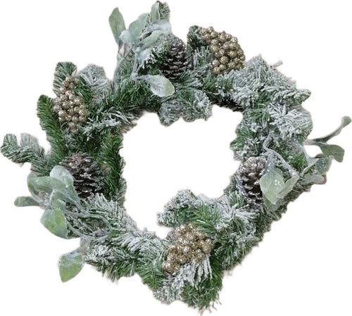 Ghirlanda tonda corona dietro porta innevato con pigne e bacche Ø 45 cm Casa e cucina/Decorazioni per interni/Addobbi e decorazioni per ricorrenze/Decorazioni natalizie/Orpelli e festoni MagiediNatale.it - Altamura, Commerciovirtuoso.it