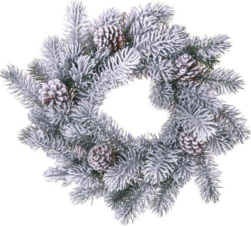 Ghirlanda tonda corona dietro porta innevato con pigne in PE effetto real touch Casa e cucina/Decorazioni per interni/Addobbi e decorazioni per ricorrenze/Decorazioni natalizie/Orpelli e festoni MagiediNatale.it - Altamura, Commerciovirtuoso.it