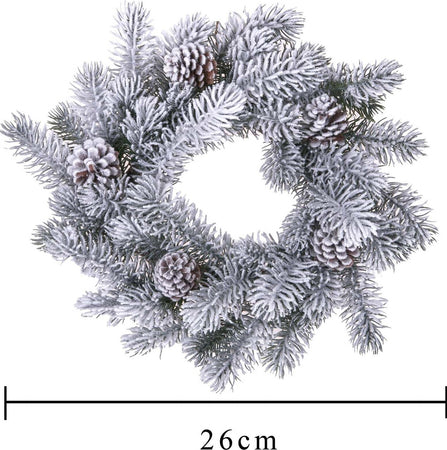 Ghirlanda tonda corona dietro porta innevato con pigne in PE effetto real touch Casa e cucina/Decorazioni per interni/Addobbi e decorazioni per ricorrenze/Decorazioni natalizie/Orpelli e festoni MagiediNatale.it - Altamura, Commerciovirtuoso.it