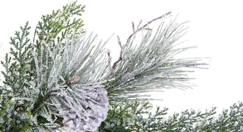 Ghirlanda tonda corona dietro porta innevato con pigne in PP effetto Aghi Casa e cucina/Decorazioni per interni/Addobbi e decorazioni per ricorrenze/Decorazioni natalizie/Orpelli e festoni MagiediNatale.it - Altamura, Commerciovirtuoso.it