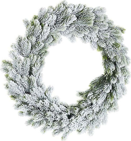 Ghirlanda tonda corona dietro porta innevato in PE effetto Real Touch Ø 35 cm﻿ Casa e cucina/Decorazioni per interni/Addobbi e decorazioni per ricorrenze/Decorazioni natalizie/Orpelli e festoni MagiediNatale.it - Altamura, Commerciovirtuoso.it