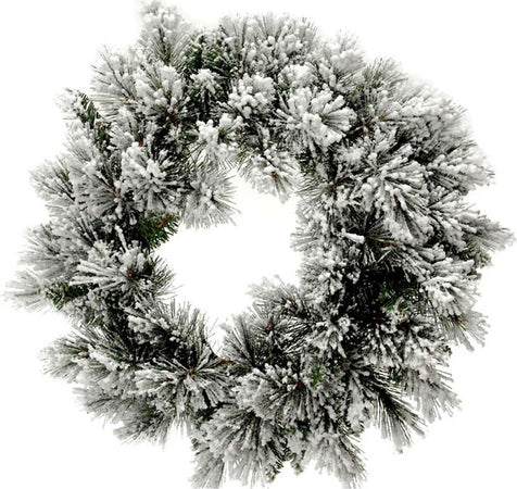 Ghirlanda tonda corona dietro porta innevato in PP effetto Aghi di Pino Ø 50 cm﻿ Casa e cucina/Decorazioni per interni/Addobbi e decorazioni per ricorrenze/Decorazioni natalizie/Orpelli e festoni MagiediNatale.it - Altamura, Commerciovirtuoso.it