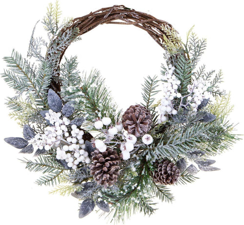 Ghirlanda tonda floreale con pigne Will corona natalizia, dietro porta da 46 cm Casa e cucina/Decorazioni per interni/Addobbi e decorazioni per ricorrenze/Decorazioni natalizie/Orpelli e festoni MagiediNatale.it - Altamura, Commerciovirtuoso.it