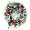 Ghirlanda tonda innevata corona dietro porta con bacche e palline Casa e cucina/Decorazioni per interni/Addobbi e decorazioni per ricorrenze/Decorazioni natalizie/Orpelli e festoni MagiediNatale.it - Altamura, Commerciovirtuoso.it