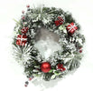 Ghirlanda tonda innevata corona dietro porta con bacche e palline Casa e cucina/Decorazioni per interni/Addobbi e decorazioni per ricorrenze/Decorazioni natalizie/Orpelli e festoni MagiediNatale.it - Altamura, Commerciovirtuoso.it