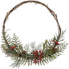 Ghirlanda tonda natalizia con bacche rosse dietro porta 45 cm Casa e cucina/Decorazioni per interni/Addobbi e decorazioni per ricorrenze/Decorazioni natalizie/Orpelli e festoni MagiediNatale.it - Altamura, Commerciovirtuoso.it