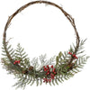 Ghirlanda tonda natalizia con bacche rosse dietro porta 45 cm Casa e cucina/Decorazioni per interni/Addobbi e decorazioni per ricorrenze/Decorazioni natalizie/Orpelli e festoni MagiediNatale.it - Altamura, Commerciovirtuoso.it