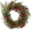 Ghirlanda tonda natalizia con bacche rosse dietro porta 50 cm Casa e cucina/Decorazioni per interni/Addobbi e decorazioni per ricorrenze/Decorazioni natalizie/Orpelli e festoni MagiediNatale.it - Altamura, Commerciovirtuoso.it