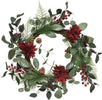 Ghirlanda tonda natalizia con fiori color Rosso, dietro porta da 40 cm Casa e cucina/Decorazioni per interni/Addobbi e decorazioni per ricorrenze/Decorazioni natalizie/Orpelli e festoni MagiediNatale.it - Altamura, Commerciovirtuoso.it