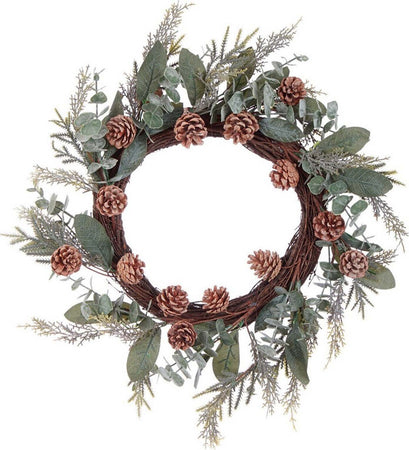 Ghirlanda tonda natalizia con pigne color Verde dietro porta da 50 cm Casa e cucina/Decorazioni per interni/Addobbi e decorazioni per ricorrenze/Decorazioni natalizie/Orpelli e festoni MagiediNatale.it - Altamura, Commerciovirtuoso.it