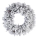 Ghirlanda tonda natalizia Arves innevato color Bianco dietro porta decorazione Natalizia