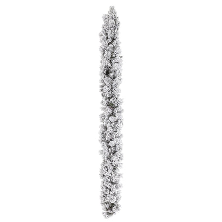 Boa natalizia "Arves" in PVC effetto aghi di Pino color Bianco decorazione Natalizia