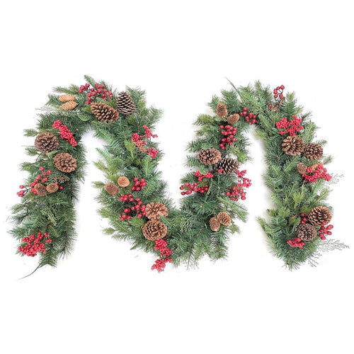 Ghirlanda decorativa Alta Badia con pigne decorazione natalizia 270 cm