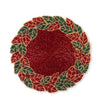 Sottopiatto natalizio decorato con perline per decorazioni Ø 35 cm
