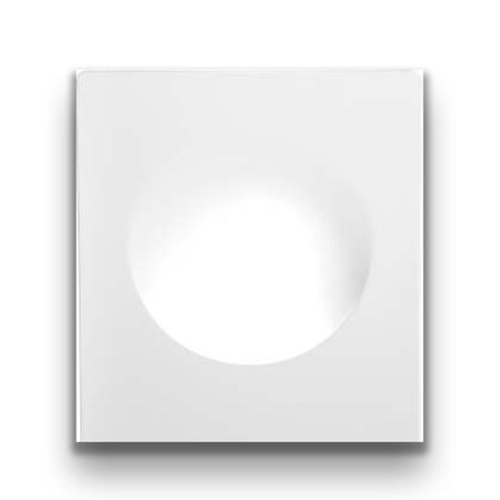 *STOCK* Portafaretto In Gesso Ceramico ad incasso GHOST 250x210x50mm foro 10cm 40W GU10 IP20
