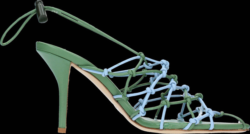 GIA-BORGHINI-Sandali-Verde-blu-da-donna