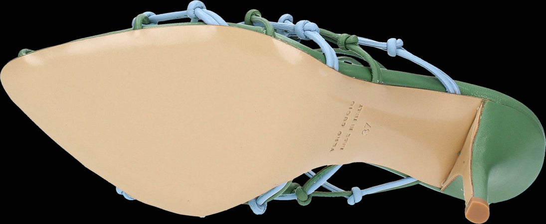 GIA-BORGHINI-Sandali-Verde-blu-da-donna