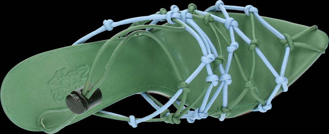 GIA-BORGHINI-Sandali-Verde-blu-da-donna