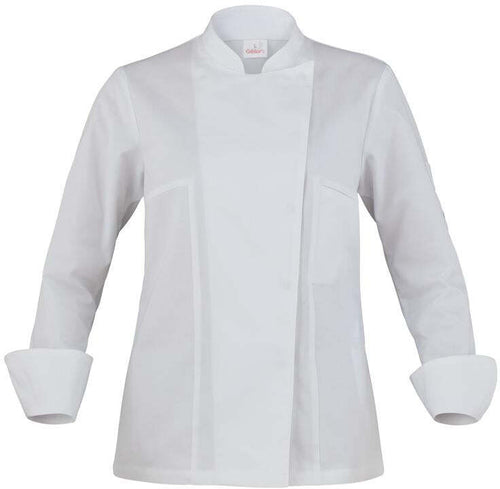 Giacca Agata Bianco Giacca Cuoca con Rete Traspirante Elasticizzata