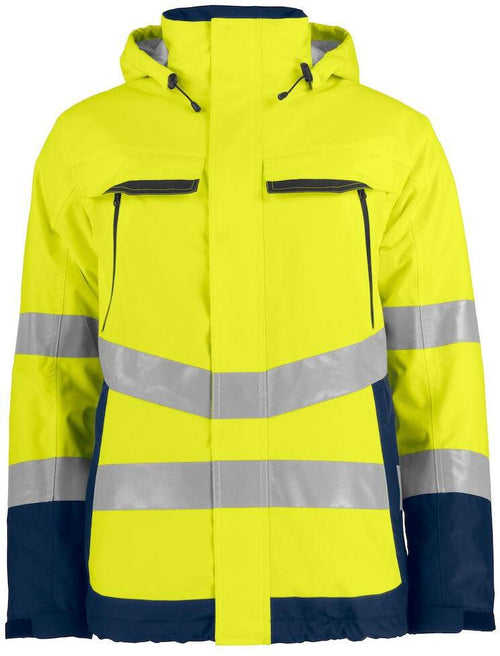 Giacca Alta Visibilità Giallo/Nero Classe 2 Giaccone da Cantiere Alta Visibilità