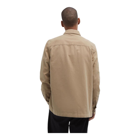 BARBOUR giacca barbour washed overshirt - washed stone da uomo