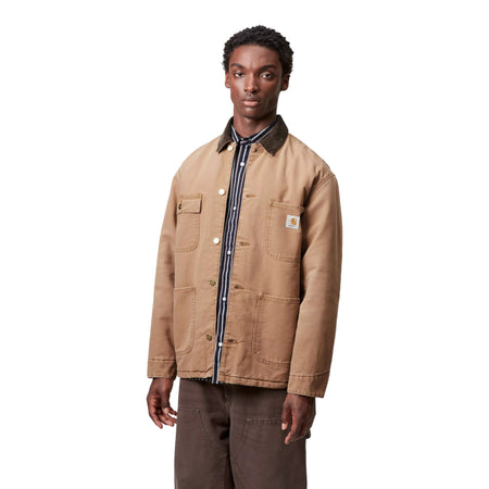 CARHARTT WIP giacca carhartt og chore coat - hamilton brown / tobacco stone da uomo