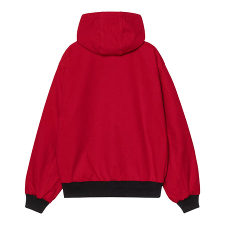 CARHARTT WIP giacca carhartt wip 5o years anniversary og active jacket canvas - black / usa red rinsed da uomo