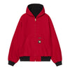 CARHARTT WIP giacca carhartt wip 5o years anniversary og active jacket canvas - black / usa red rinsed da uomo