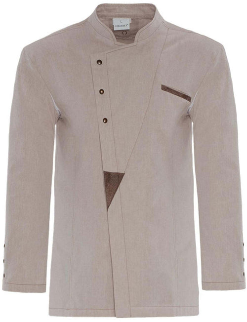 Giacca Cuoco Grosseto Beige 100% Cotone Glamour Giacca Gastronomia