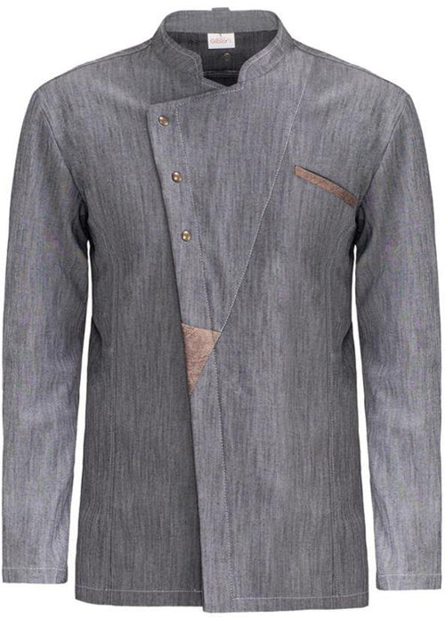 Giacca Cuoco Grosseto Jeans Elasticizzata Giacca Chef di tendenza Inserti in pelle