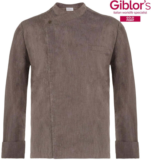 Giacca Cuoco Johnny Tortora Casacca Uomo Manica Lunga Casacca Parrucchiere Tessuto Leggero Casacca Cucina Uomo