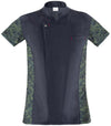 Giacca Cuoco Sylvester Nero Pixel Mimetico Manica Corta Leggera Giacca Cuoco Microfibra