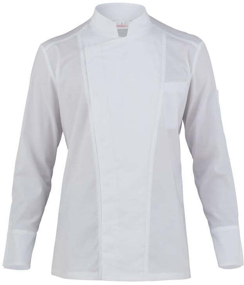 Giacca Darcy Bianco Giacca Cuoco Traspirante Elastcizzata No Stiro