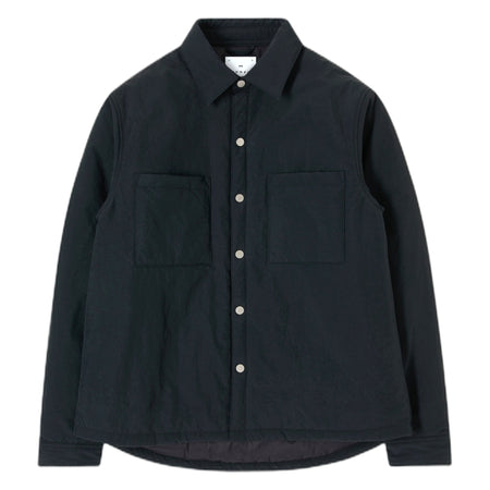 EDWIN giacca edwin sphere padded overshirt ls - black da uomo