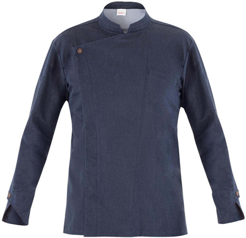 Giacca Eric Jeans Blu Giacca Cuoco Elasticizzata Manica LUnga